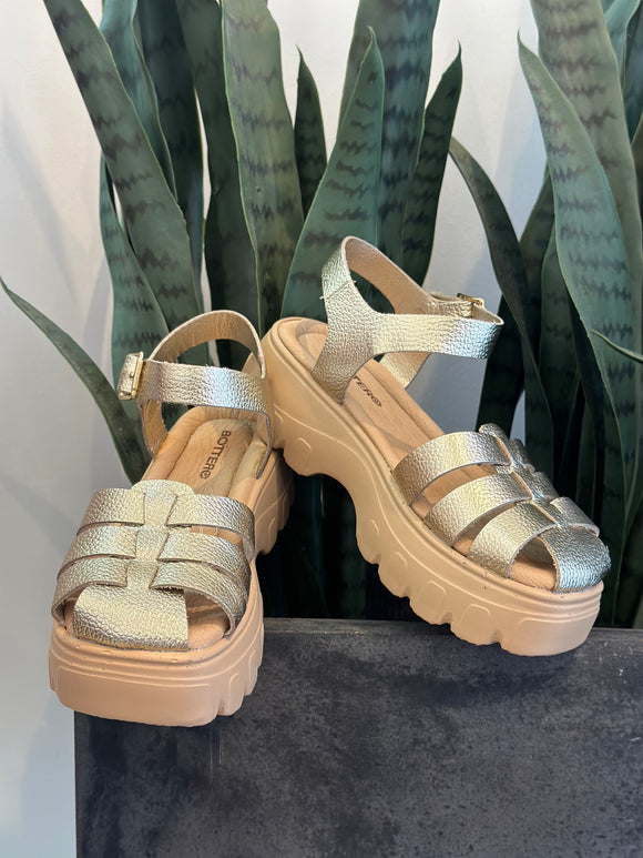 Comfy gold sandals