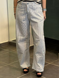 Stripped barrel jeans